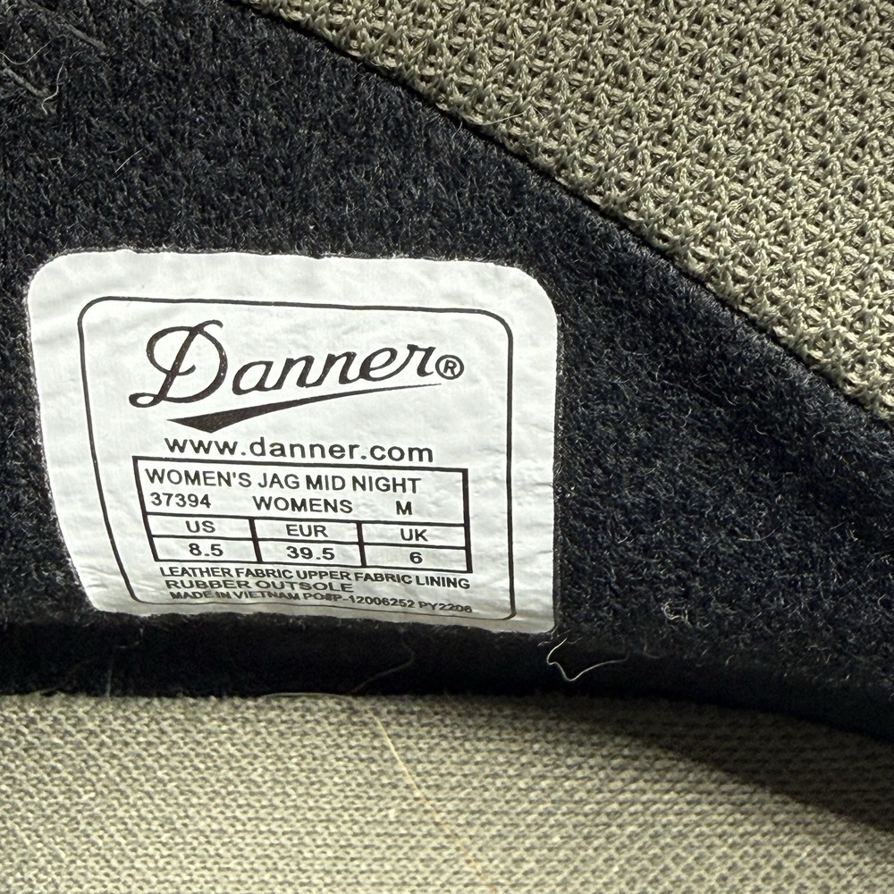 Danner Jag Boots Womens Size 8.5 Mid Night Waterproof Hiking Danner Dry 37394 - Picture 10 of 10
